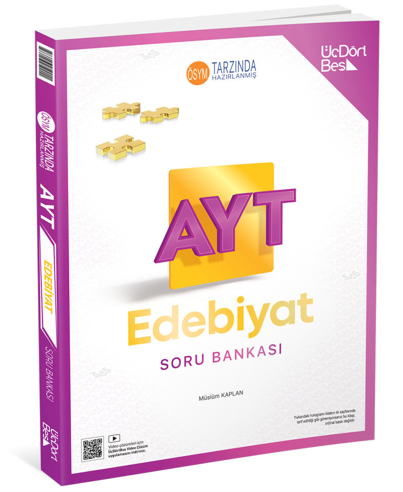Üç Dört Beş Yayıncılık Ayt Edebiyat Soru Bankası