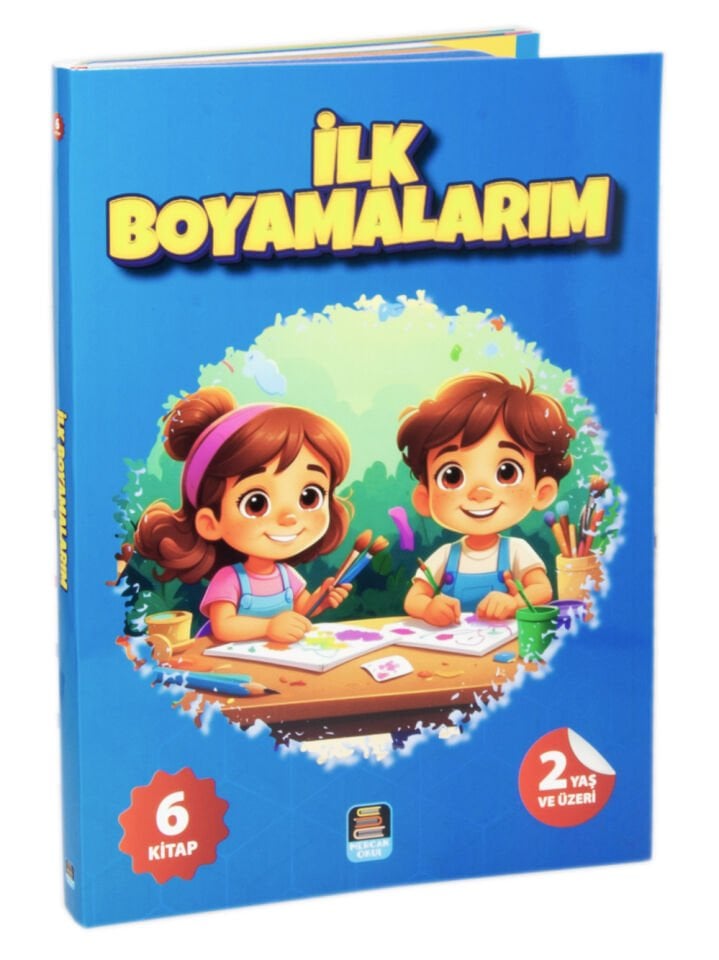 Mercan Okul İlk Boyamalarım Renkli ve Çıkartmalarla Beraber (6 Kitap Set) 2+Yaş