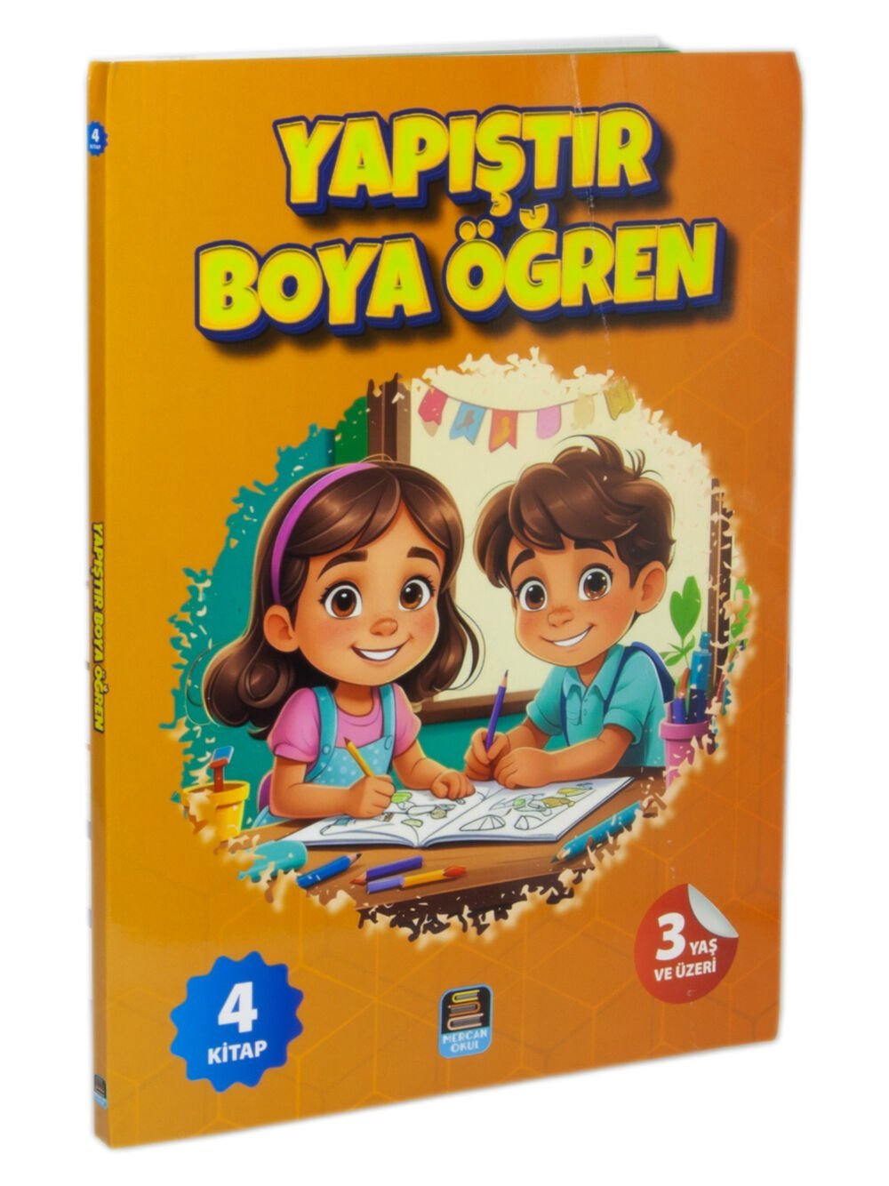 Mercan Okul Yapıştır Boya Öğren İlk kelimelerle Araçlar, Hayvanlar, Çiftlik, Yaşantımız (4 Kitap Set) 3+Yaş