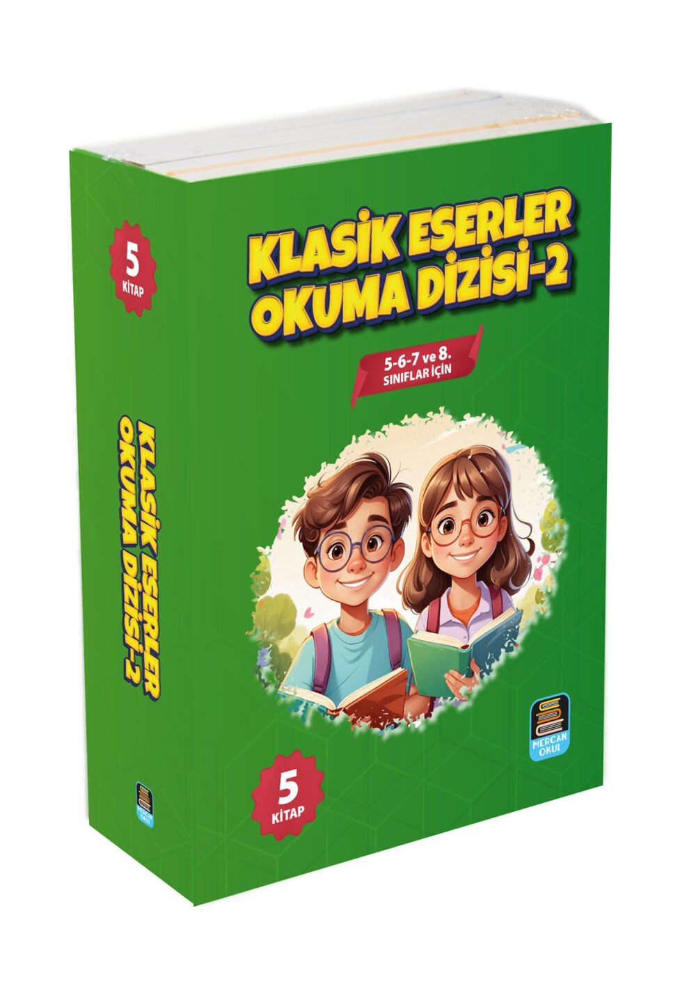Mercan Okul Klasik Eserler Okuma Dizisi-2 (5 Kitap Set) 5-6-7 ve 8. Sınıflar İçin