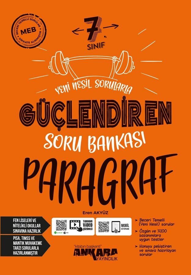 Ankara Yayıncılık 7. Sınıf Güçlendiren Paragraf Soru Bankası