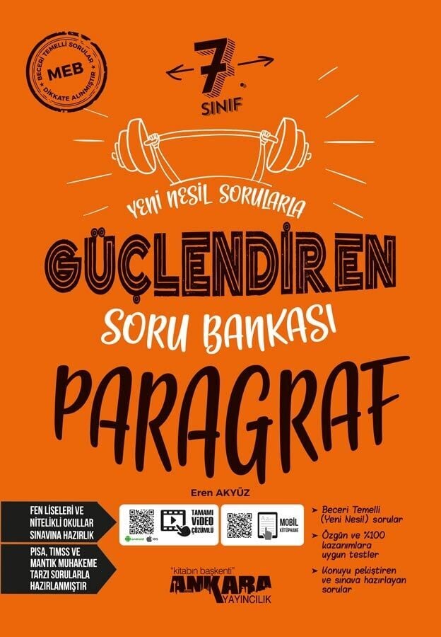 Ankara Yayıncılık 7. Sınıf Güçlendiren Paragraf Soru Bankası