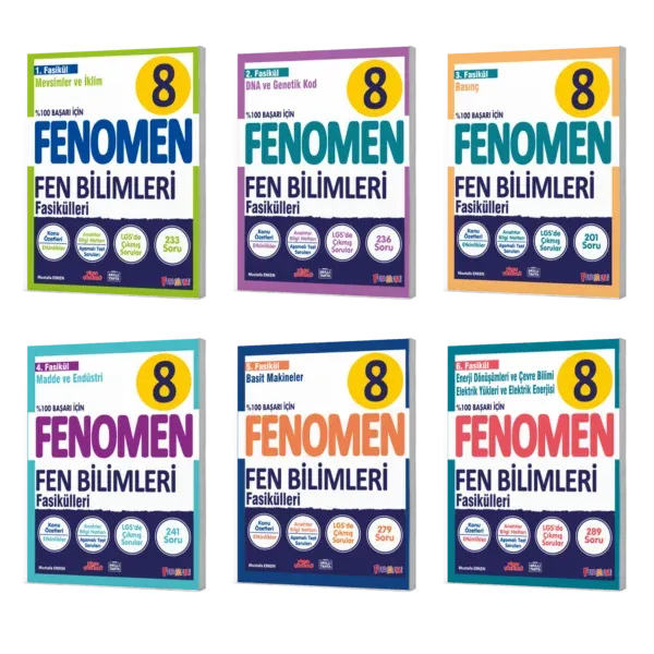 Fenomen Yayıncılık 8.Sınıf Fen Bilimleri Fasikülleri 6 Kitap Set 2026