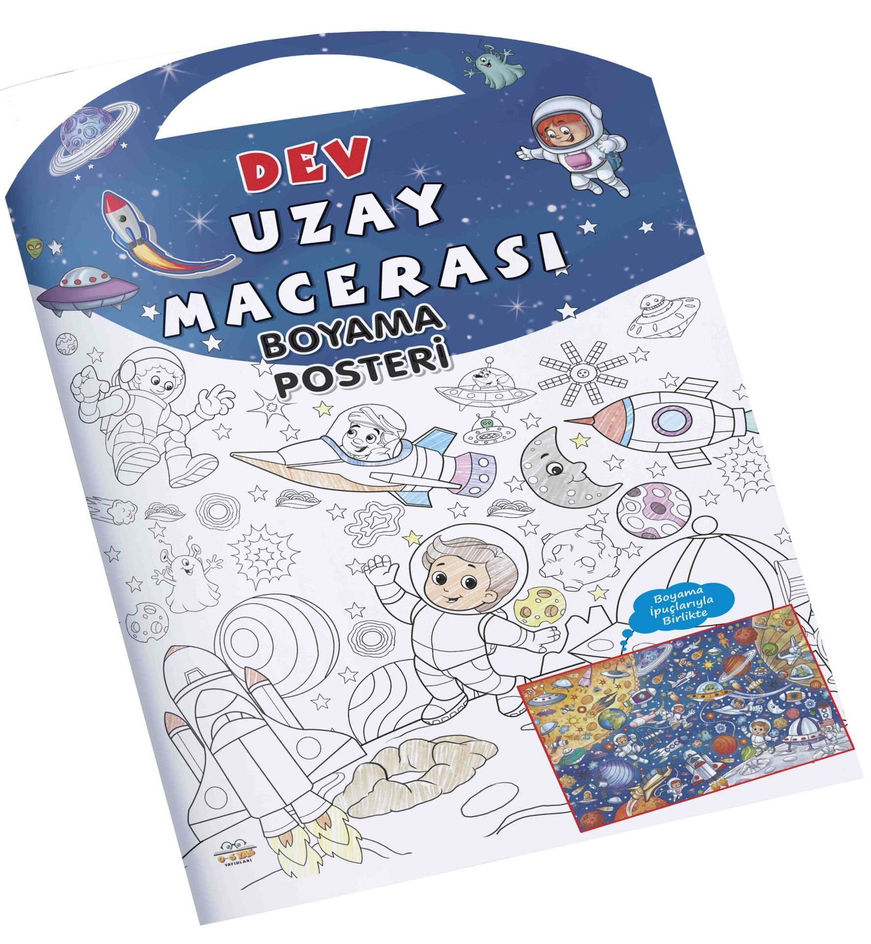 0-6 Yaş Yayınları Uzay Macerası Dev Boyama Posteri
