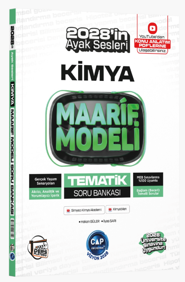 2027 Çap Yayınları Ders Platosu Tyt Kimya Maarif Modeli Tematik Soru Bankası