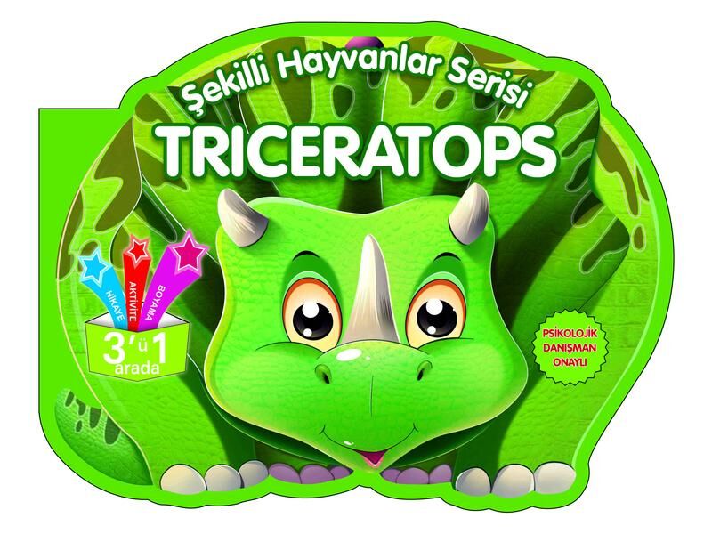 Parıltı Yayıncılık Şekilli Hayvanlar  Triceratops