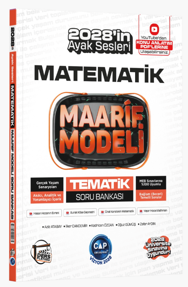 2027 Çap Yayınları Ders Platosu Tyt Matematik Maarif Modeli Tematik Soru Bankası