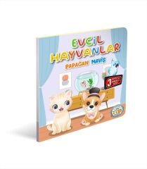 0-6 Yaş Yayınları Hareketli Kitaplar  Evcil Hayvanlar Papağan Maviş