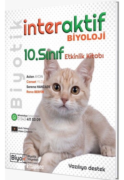 Biyotik Yayınları 10. Sınıf Biyoloji İnteraktif Etkinlik Kitabı 2026
