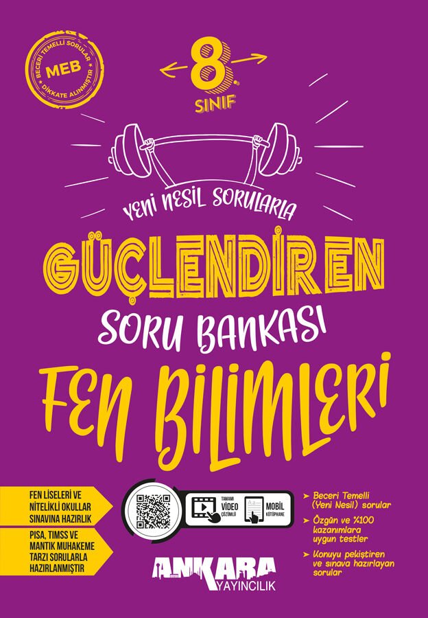 Ankara Yayıncılık 8. Sınıf Güçlendiren Fen Bilimleri Soru Bankası