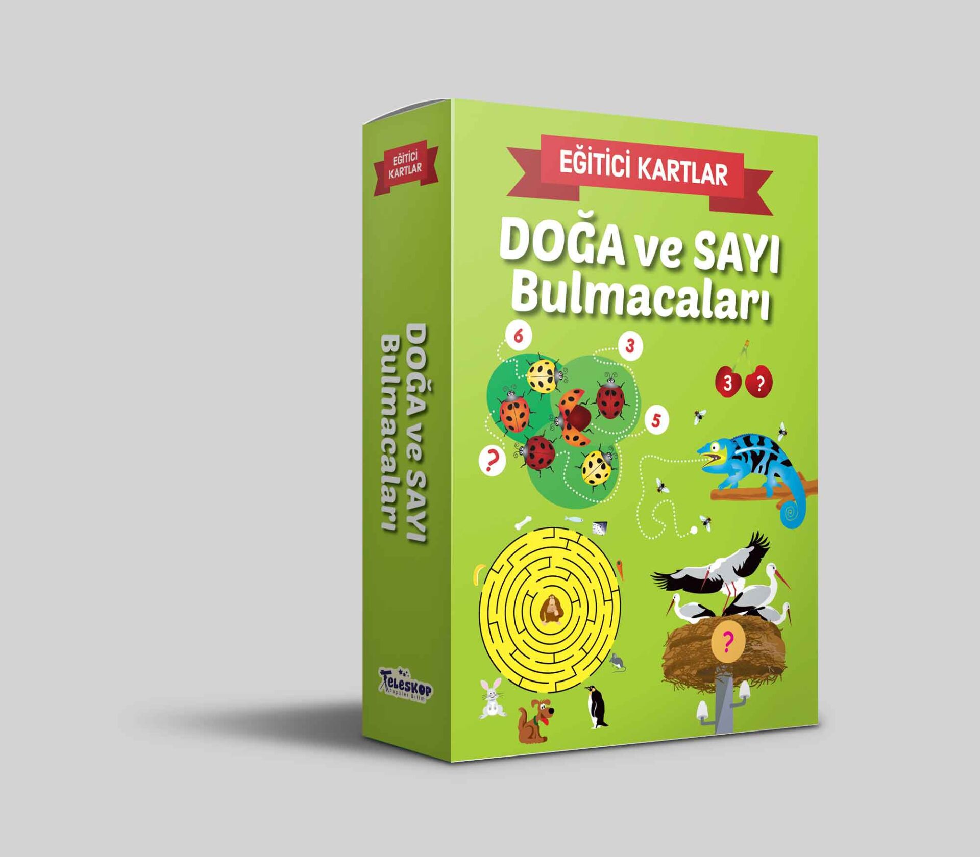 Teleskop Eğitici Kartlar Doğa Ve Sayı Bulmacaları