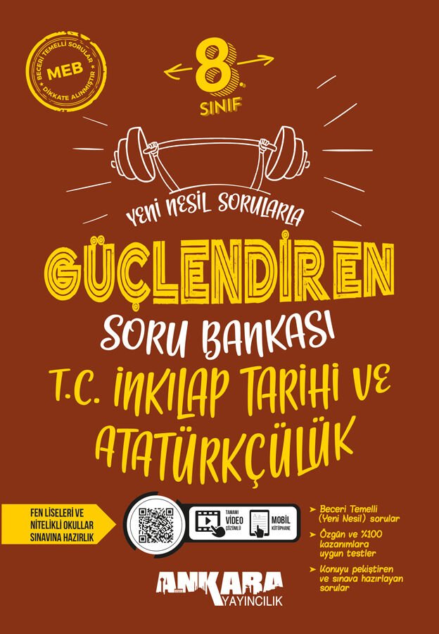 Ankara Yayıncılık 8. Sınıf Güçlendiren T.C. İnkılap Tarihi ve Atatürkçülük Soru Bankası