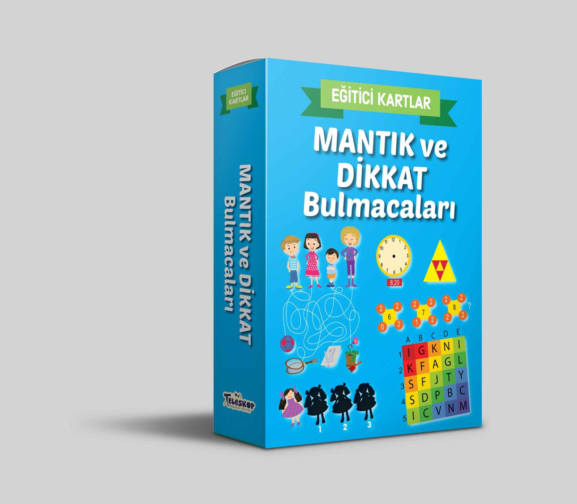 Teleskop Teleskop Eğitici Kartlar Mantık Ve Dikkat Bulmacaları
