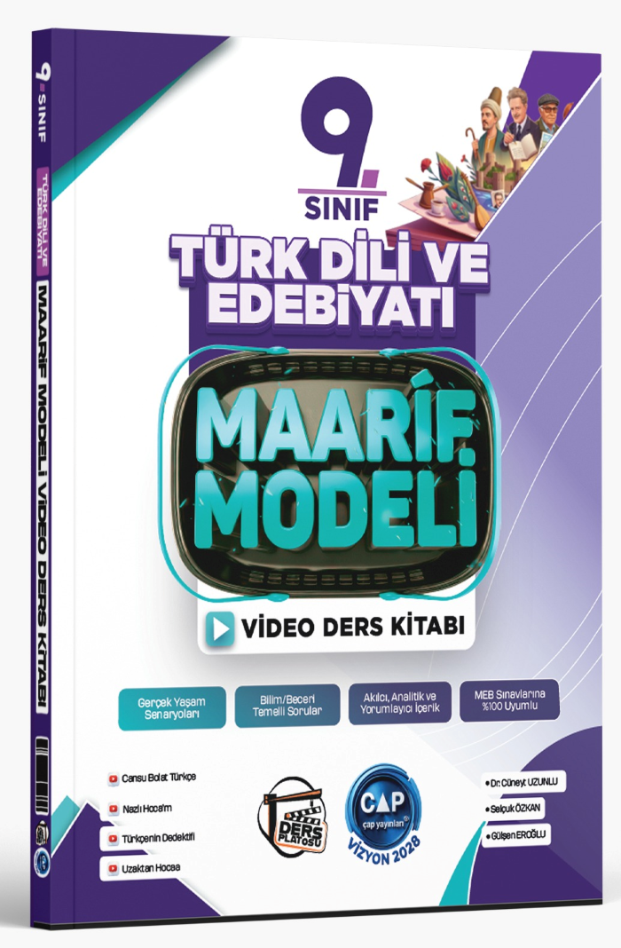 2027 Çap Yayınları Ders Platosu 9.Sınıf Türk Dili ve Edebiyatı Maarif Model Tematik Soru Bankası