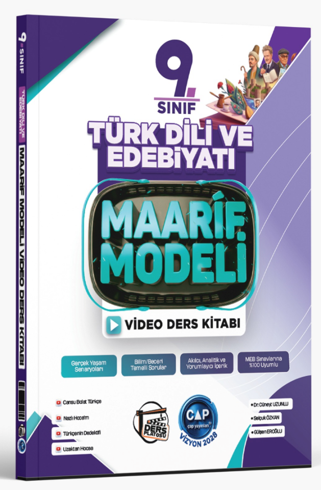 2027 Çap Yayınları Ders Platosu 9.Sınıf Türk Dili ve Edebiyatı Maarif Model Tematik Soru Bankası