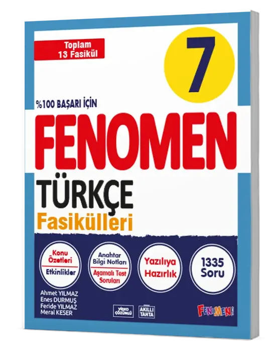 2026 Fenomen Yayıncılık 7.Sınıf Türkçe Fasikülleri 13 Kitap