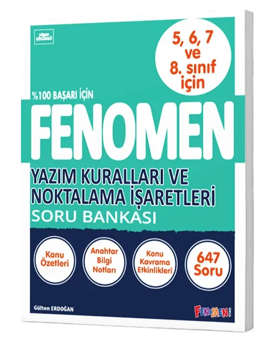 2026 Fenomen Yayıncılık 5,6,7,ve 8.Sınıf Yazım Kuralları Ve Noktalama İşaretleri Soru Bankası