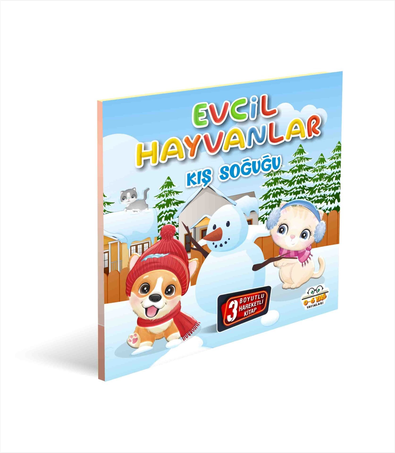 0-6 Yaş Yayınları Hareketli Kitaplar  Evcil Hayvanlar Kış Soğuğu
