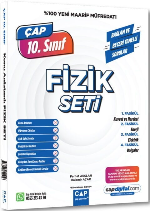 2027 Çap Yayınları 10.Sınıf Maarif Fizik Konu Anlatım Fasikül Seti