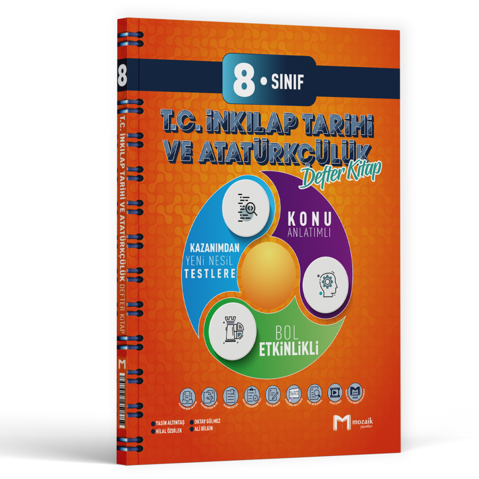 2026 Mozaik Yayınları 8.Sınıf İnkilap Tarihi Defter Kitap