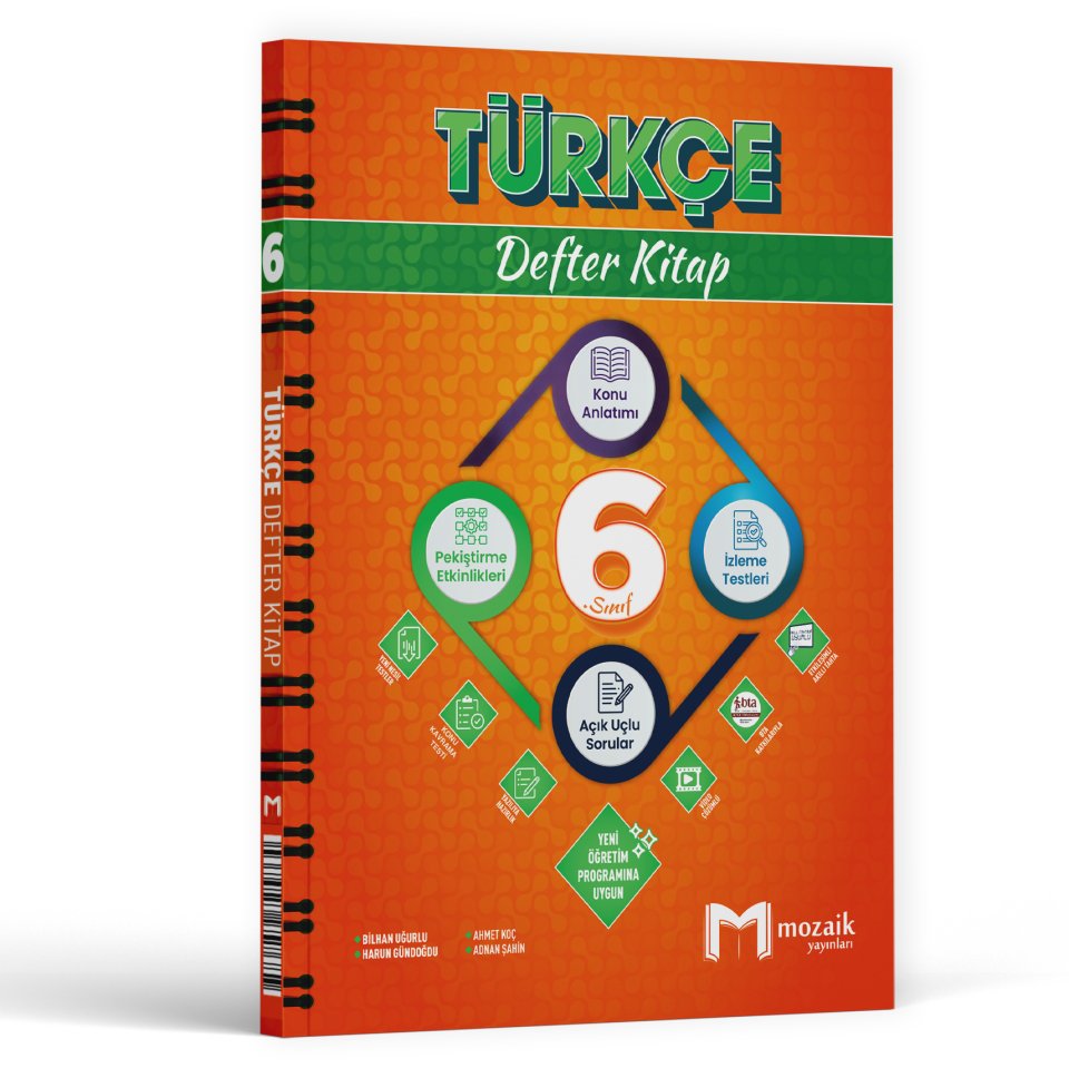 2026 Mozaik Yayınları 6.Sınıf Türkçe Defter Kitap