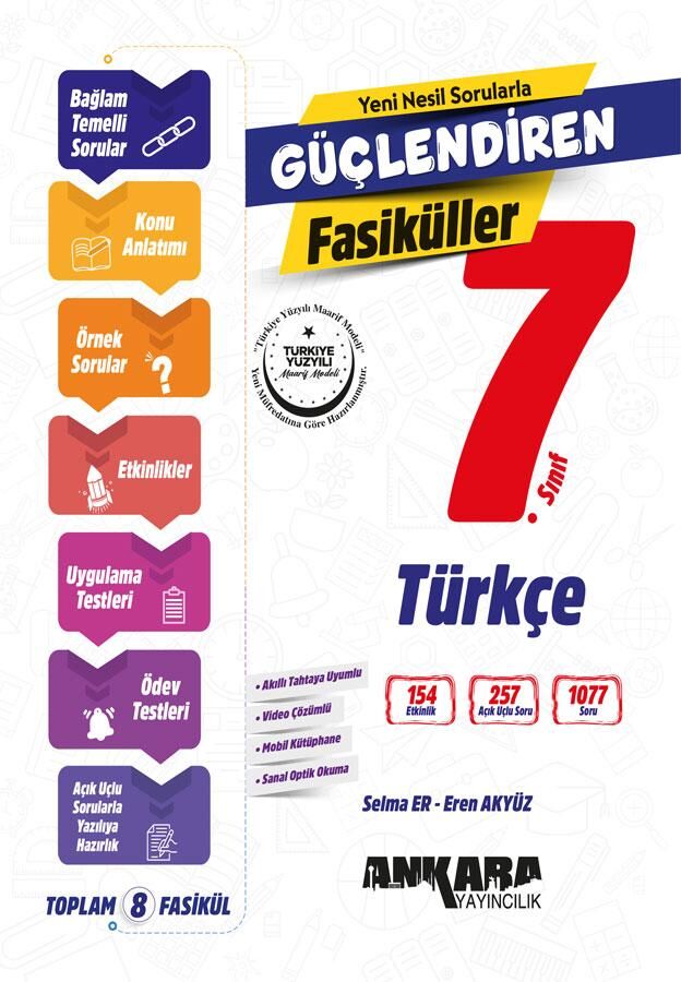 2027 Ankara Yayıncılık 7.Sınıf Türkçe Güçlendiren Fasiküller