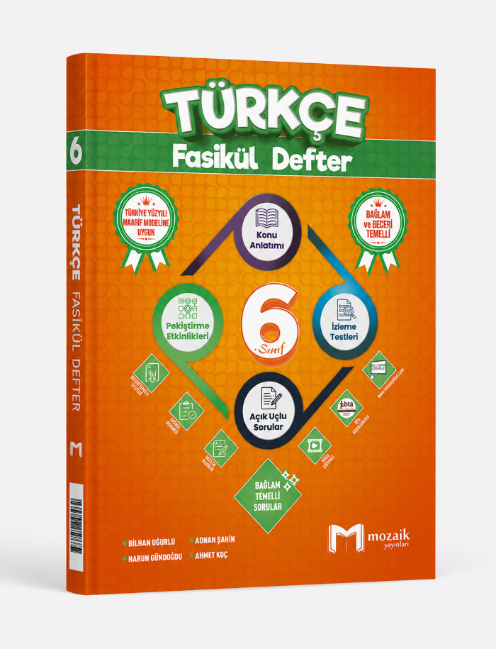 2027 Mozaik Yayınları 6.Sınıf Türkçe Fasikül Defter