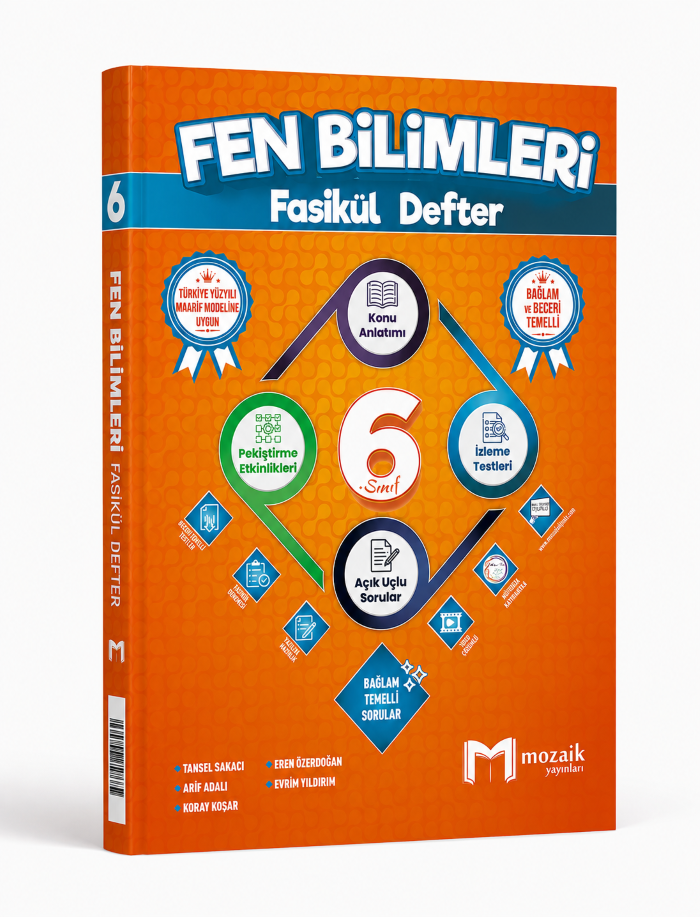 2027 Mozaik Yayınları 6.Sınıf Fen Bilimleri Fasikül Defter