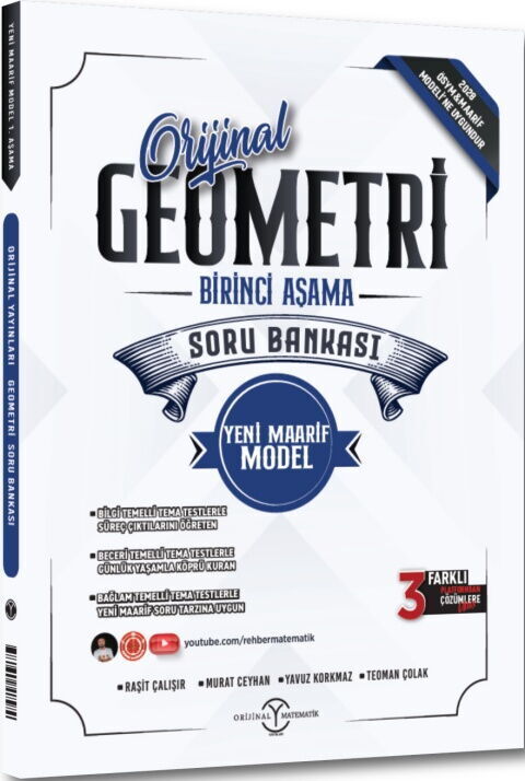 2027 Orijinal Yayınları Maarif 1. Aşama Geometri Soru Bankası
