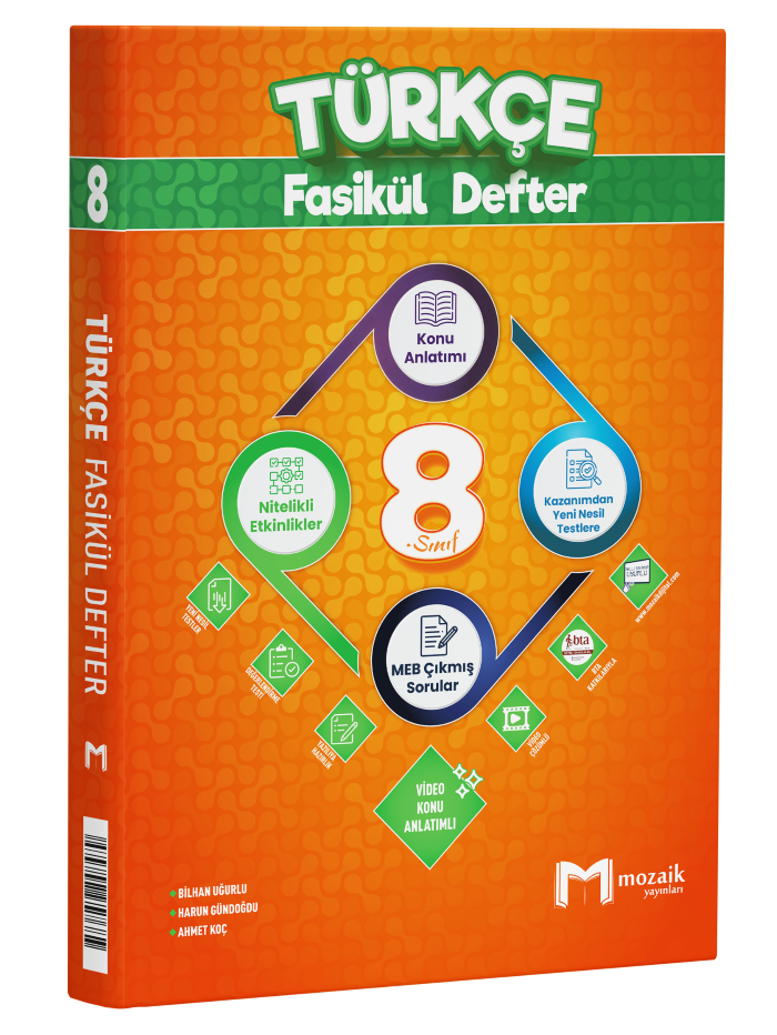 2027 Mozaik Yayınları 8.Sınıf Türkçe Fasikül Defter