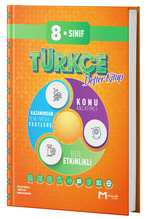 Mozaik Yayınları 8.Sınıf Türkçe Defter Kitap