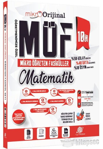 2026 Orijinal Yayınları 10.Sınıf Matematik Mikro Möf Fasikül Set