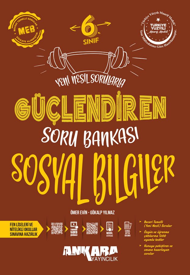 2026 Ankara Yayıncılık 6.Sınıf Sosyal Bilgiler Güçlendiren Soru Bankası