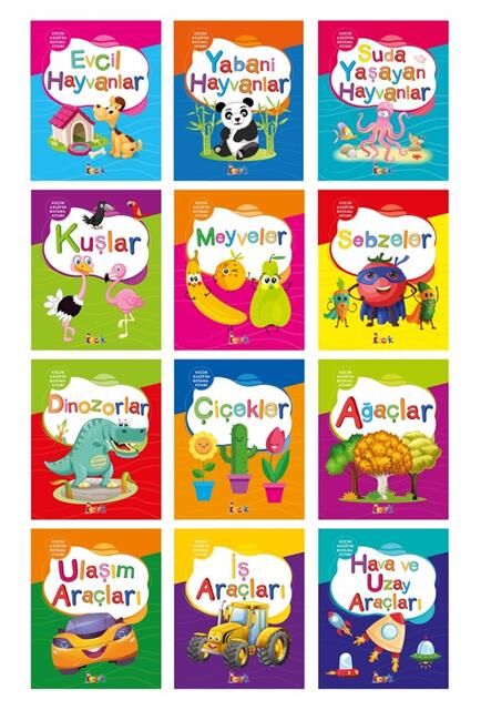 Bıcırık Yayınları Küçük Kaşifin Boyama Kitabı Seti (12 Kitap) /Bıcırık