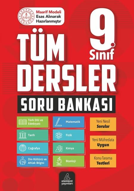 4 Element Yayınları 9.Sınıf Tüm Dersler Soru Bankası 2026