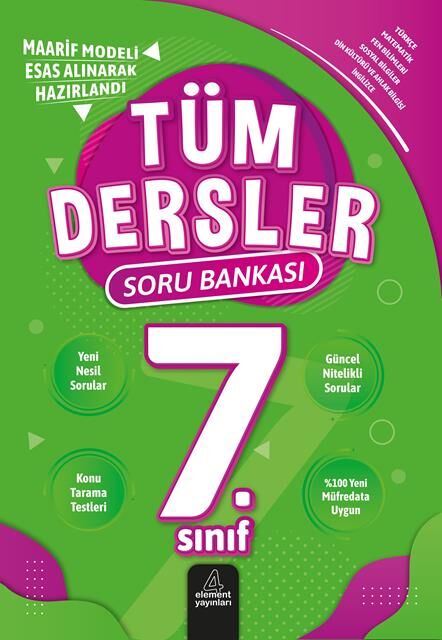 2027 4 Element Yayınları 7. Sınıf Tüm Dersler Soru Bankası