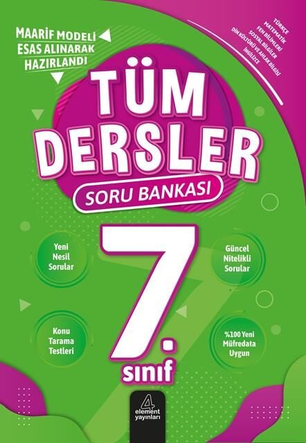 2027 4 Element Yayınları 7. Sınıf Tüm Dersler Soru Bankası