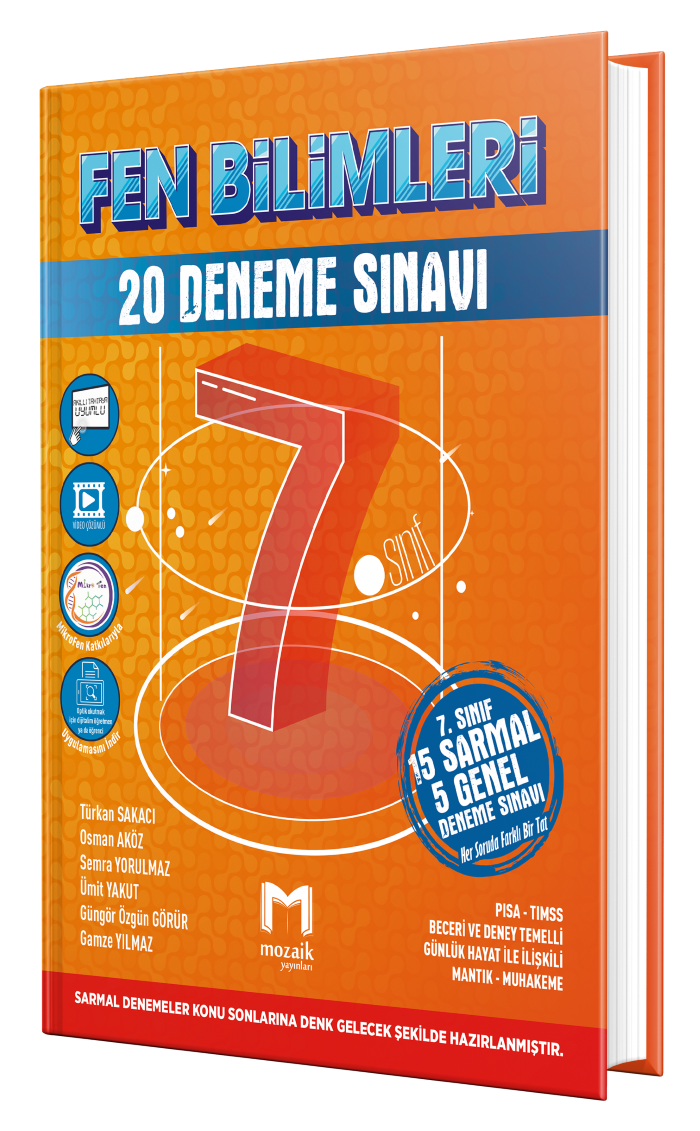 Mozaik Yayınları 7.Sınıf Fen Bilimleri 20'li Deneme Sınavı