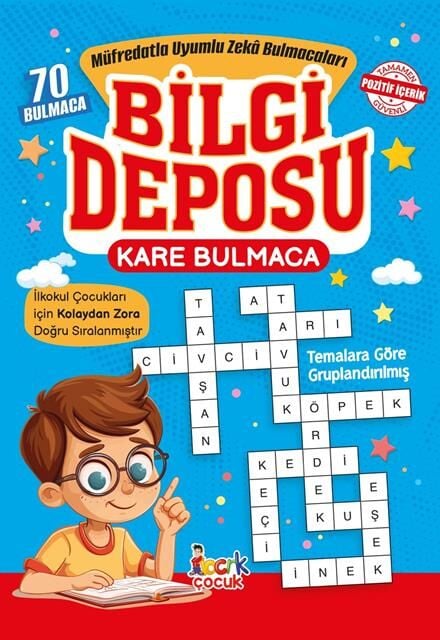 Bıcırık Çocuk Yayınları Bilgi Deposu Kare Bulmaca 70 Bulmaca