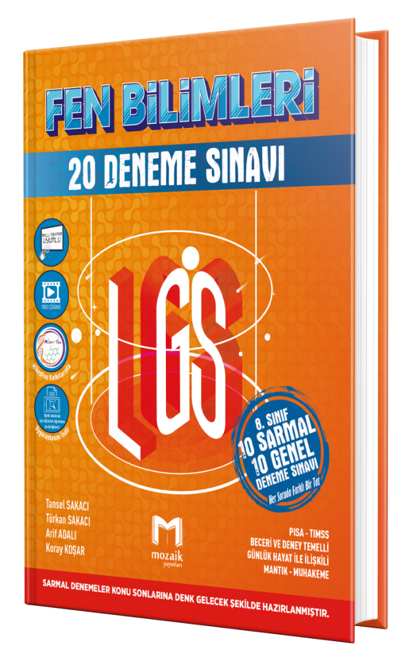 Mozaik Yayınları 8.Sınıf Fen Bilimleri 20'Li Deneme Sınavı