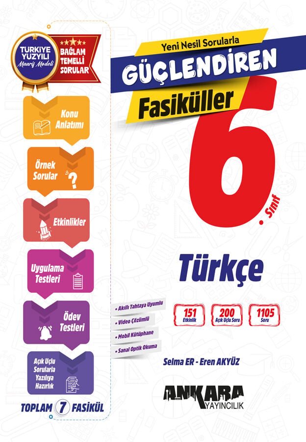 2027 Ankara Yayıncılık 6.Sınıf Türkçe Güçlendiren Fasiküller