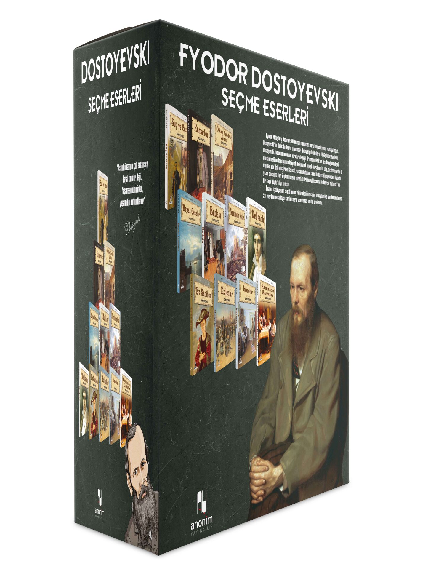 Anonim Yayıncılık Dostoyevski Seçme Eserleri 11 Kitap Kutu