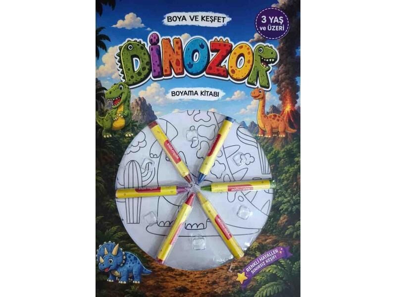 Parıltı Yayınları Boya ve Keşfet Dinozor Boyama Kitabı 3 Yaş ve Üzeri