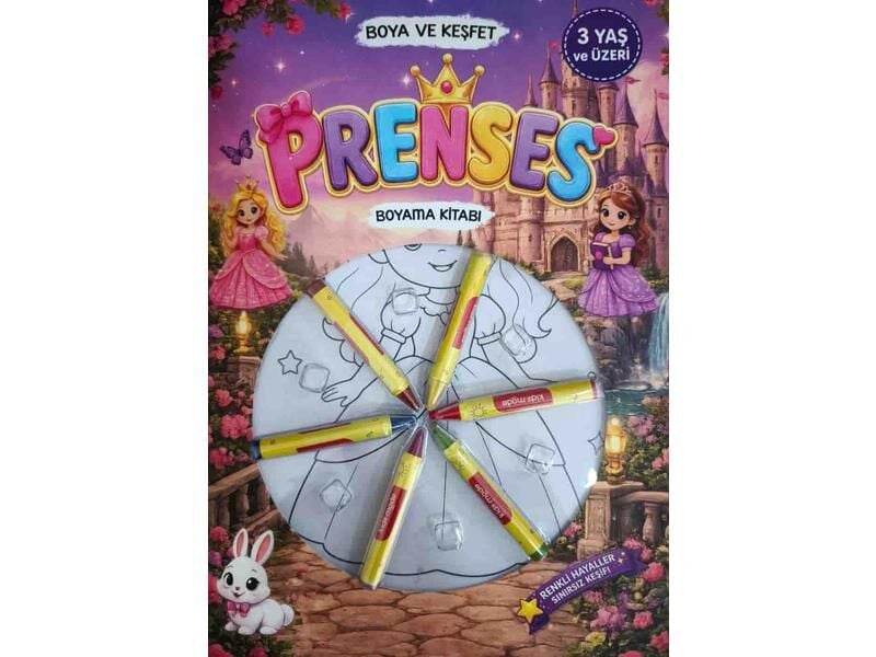 Parıltı Yayınları Boya ve Keşfet Prenses Boyama Kitabı 3 Yaş ve Üzeri