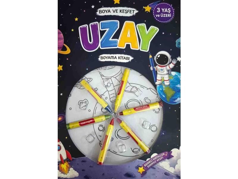 Parıltı Yayınları Boya ve Keşfet Uzay Boyama Kitabı 3 Yaş ve Üzeri