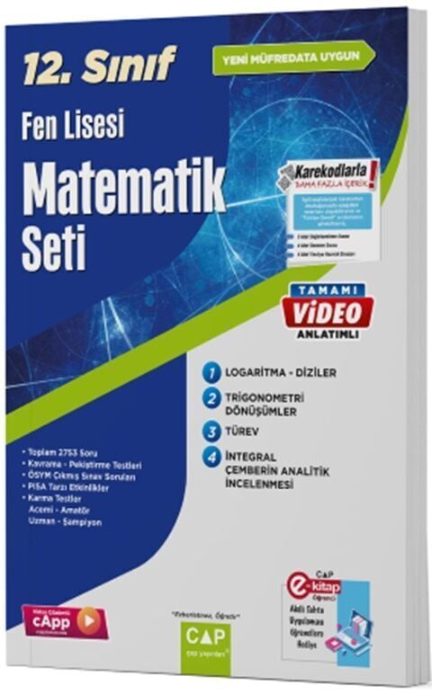 2026 Çap Yayınları 12.Sınıf Fen Lisesi Matematik Fasikül Seti