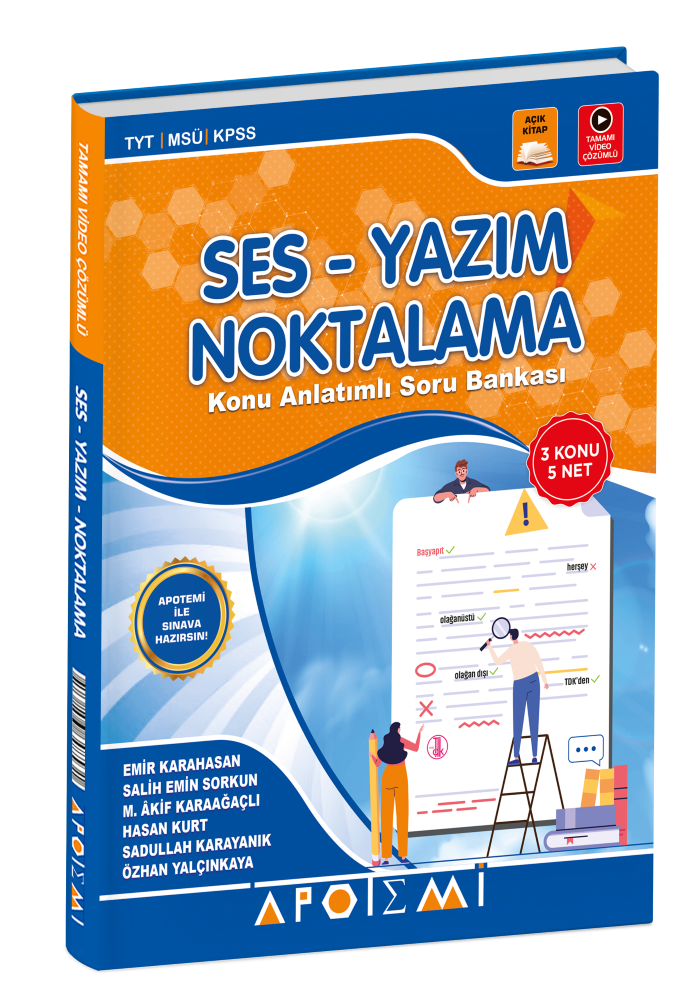2026 Apotemi Yayınları Ses-Yazım Noktalama Konu Anlatımlı Soru Bankası