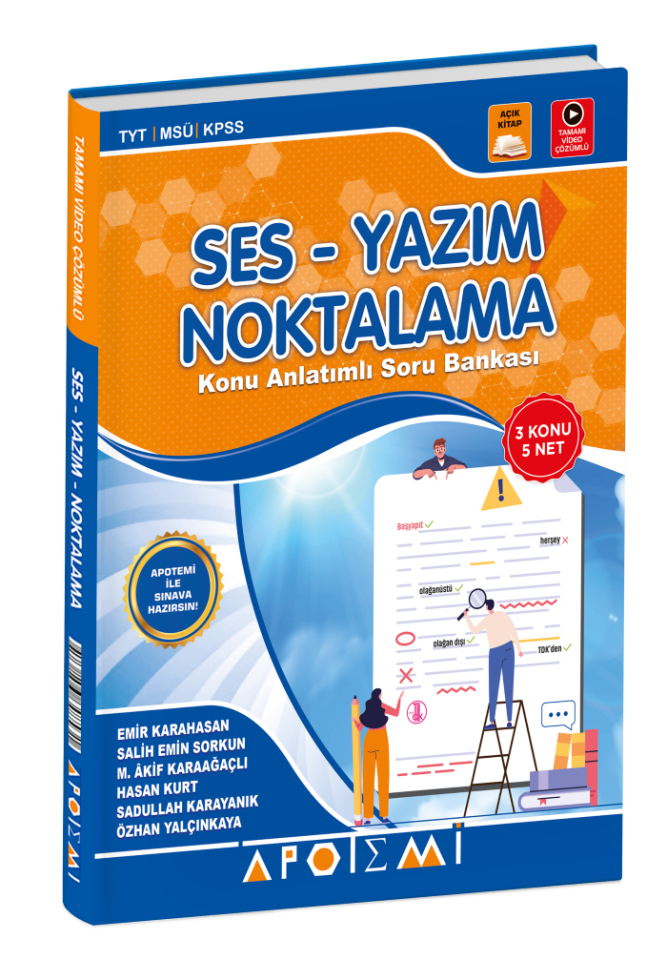 2027 Apotemi Yayınları Ses-Yazım Noktalama Konu Anlatımlı Soru Bankası