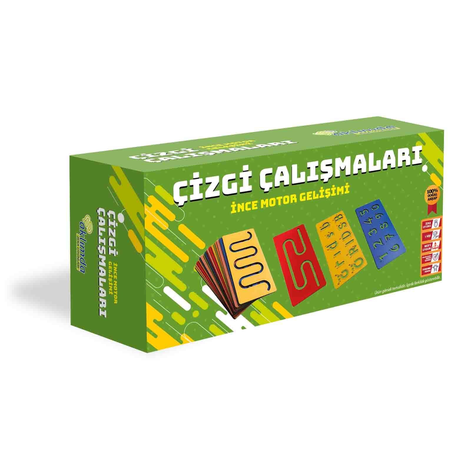 Aklımda Zeka Oyunları Çizgi Çalışmaları İnce Motor Gelişimi Ahşap