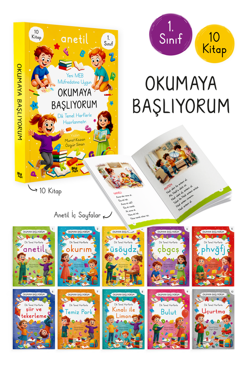 BilgiPark Yayınları 1. Sınıf Okumaya Başlıyorum Anetil